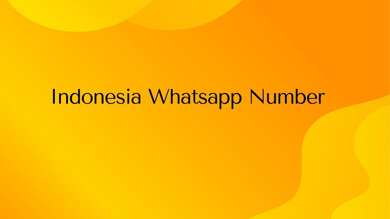 Indonesia Whatsapp Number